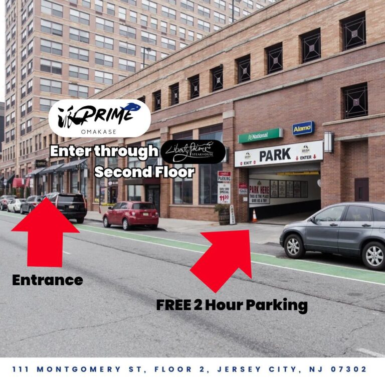 Free 2 hour parking at Prime Omakase, Japanese Restaurant Jersey City